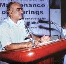 Mr. V.M.S. Midha addressing a technical seminar on bearings