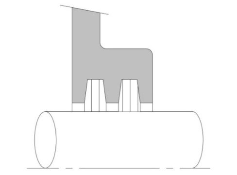 Felt Seal sealing arrangement drawing, For SD 500 / SD 600 / SD 3000