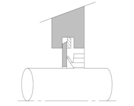 V-Ring Seal (TA) sealing arrangement drawing, For SNG / SNU / SNL